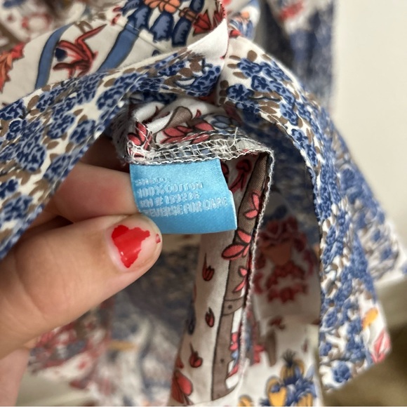 J McLuaghlin Lois Blouse bird floral print button down shirt - Picture 5 of 7